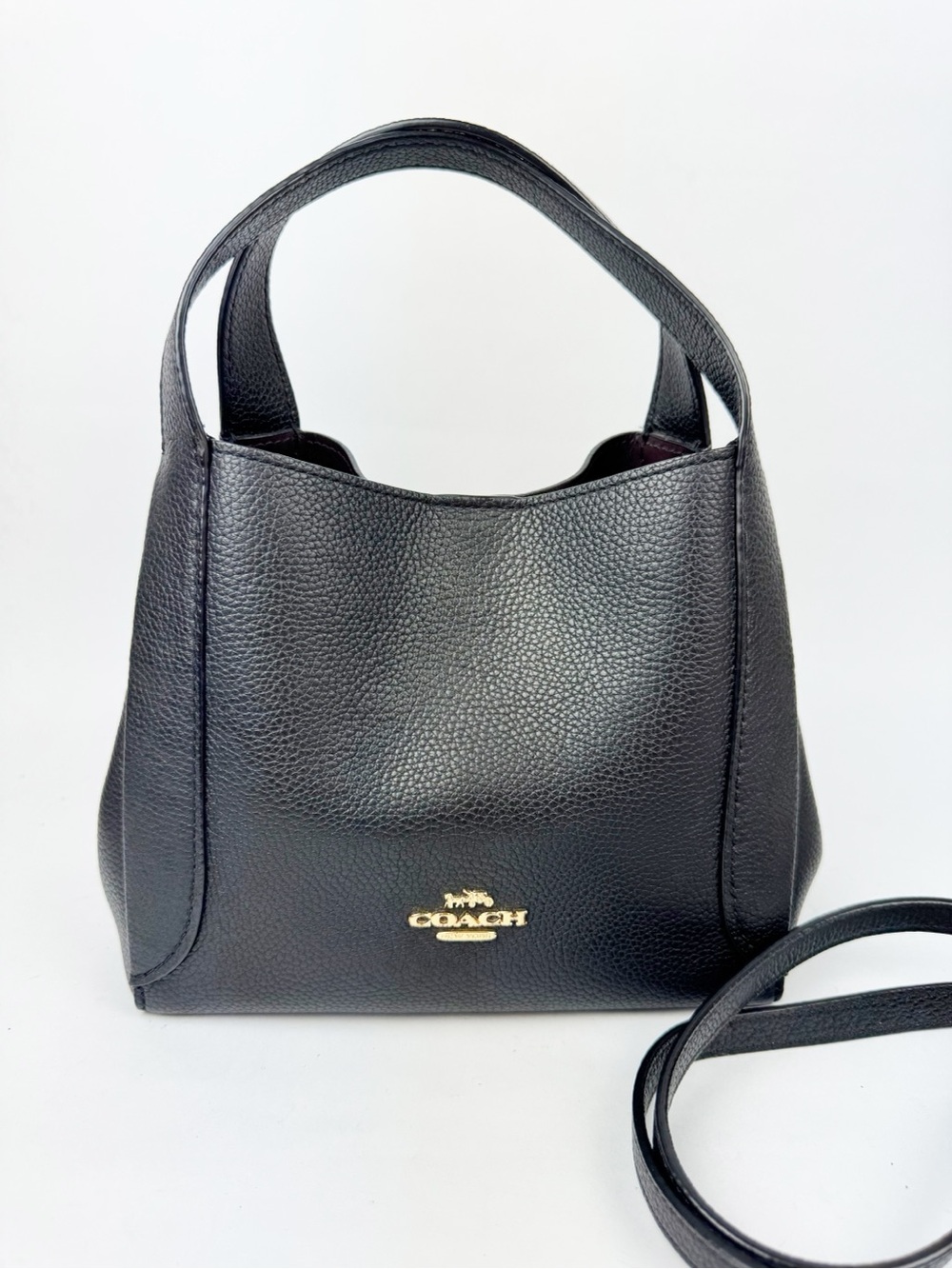 Coach Hadley Hobo 21 Handbag Crossbody Strap 78800 Black Leather